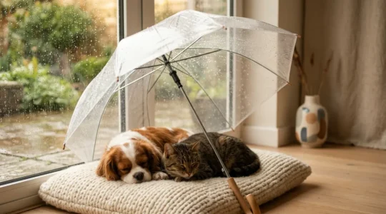 Illustration représentant la couverture complète d'une assurance animaux intégrale pour chiens et chats