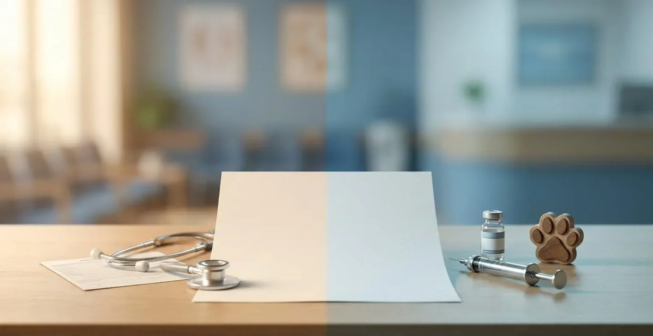 Comparaison symbolique entre la santé humaine et animale en France