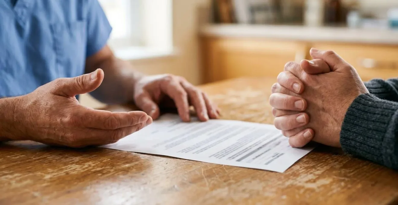Échange bienveillant entre vétérinaire et propriétaire d'animal discutant des options de paiement