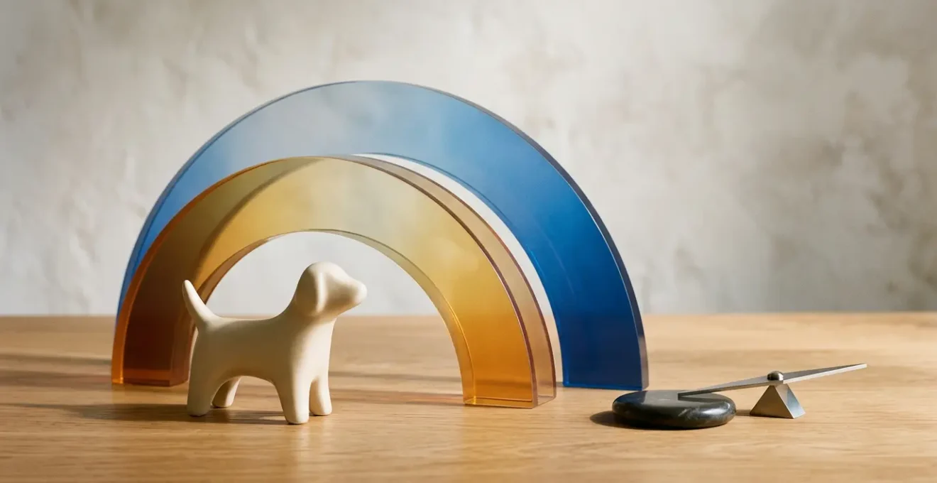 Concept visuel illustrant la stratégie de choix entre différentes options d'assurance pour animaux de compagnie