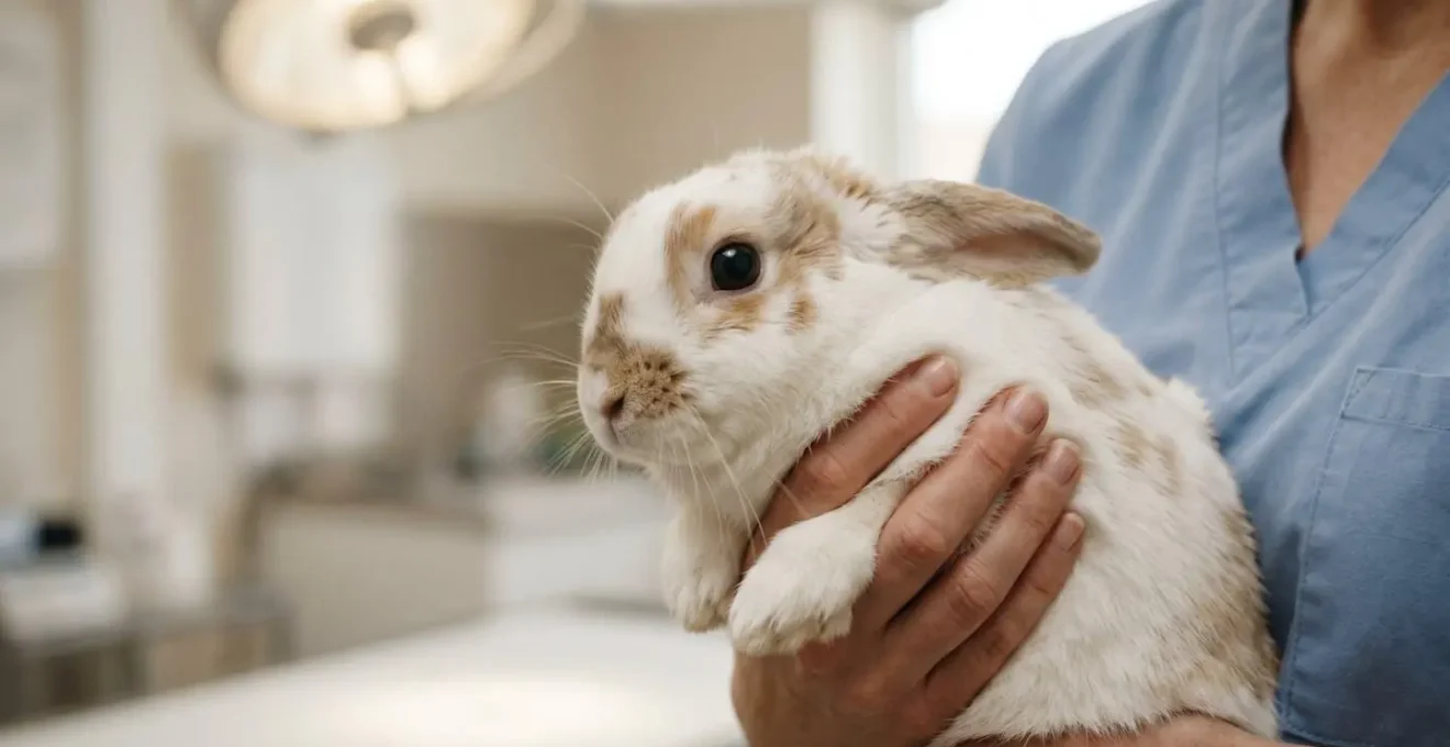 Lapin domestique examiné pour sa santé avec focus sur les détails