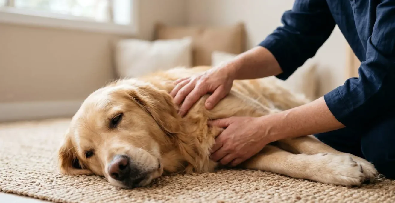 Séance de médecine douce vétérinaire illustrant les soins alternatifs pour animaux