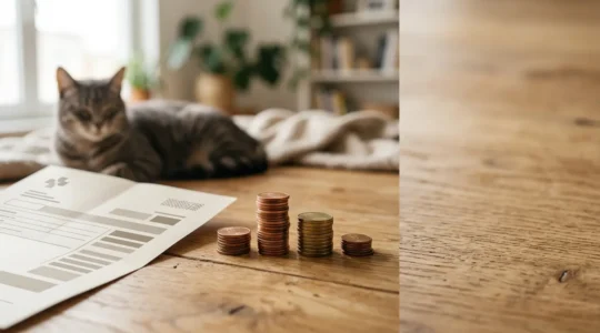 Représentation conceptuelle de l'analyse financière d'une assurance tous risques pour animaux avec calculs budgétaires